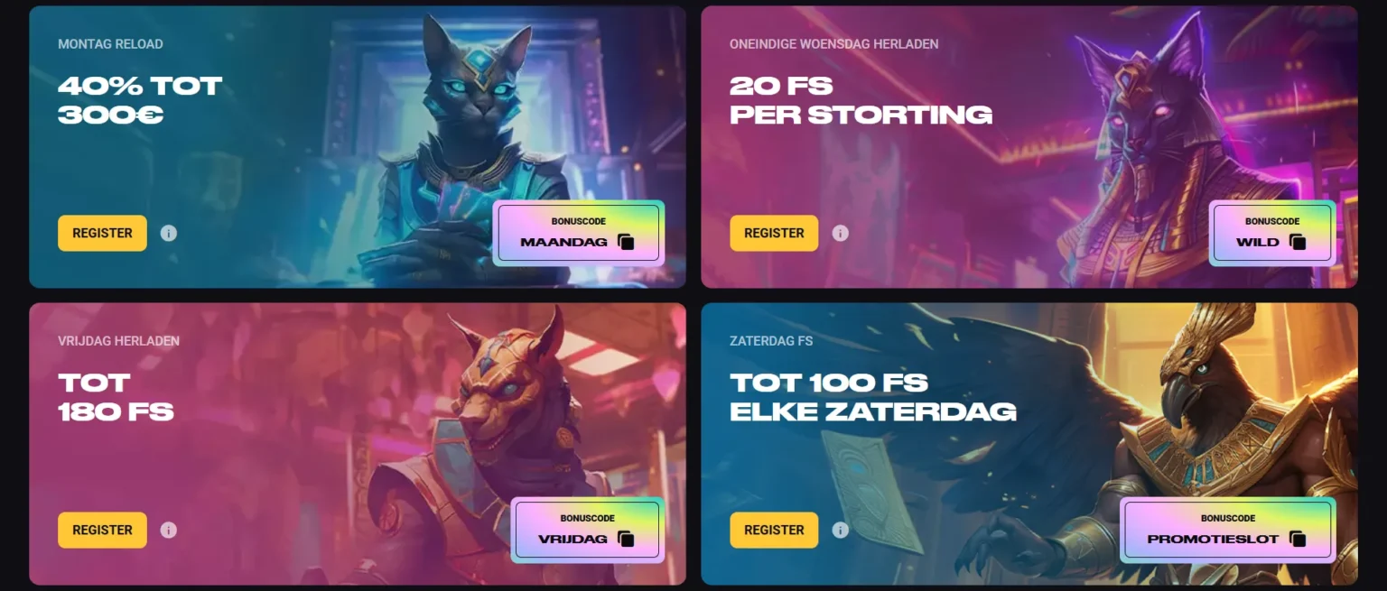 Wekelijkse casino aanbiedingen en gratis spins bij AmonBet